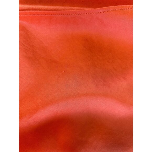 Express Sz M Coral Satin Slip Dress Cowl Neck Elegant Evening Midi Gown - Picture 6 of 10